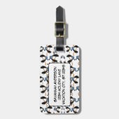 Penguin ijshockey gepersonaliseerde foto Bagagelab Bagagelabel (Voorkant verticaal)