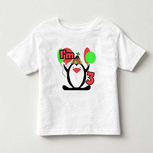 Penguin Ik ben 3 Verjaardag Tshirts en Geschenken (Voorkant)