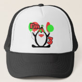 Penguin Ik ben 3 Verjaardag Tshirts en Geschenken Trucker Pet (Voorkant)