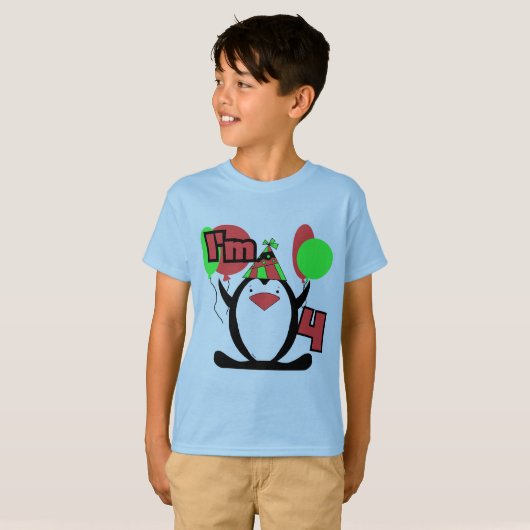 Penguin Ik ben 4 Tshirts en Geschenken (Voorkant volledig)