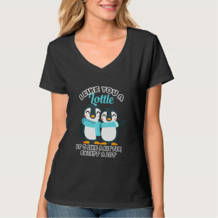 Penguin, ik hou van je, een kleine grappige pun pu t-shirt