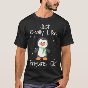 Penguin, ik hou van pinguïns. t-shirt