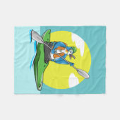 Penguin in a kayak fleece deken (Voorkant (Horizontaal))