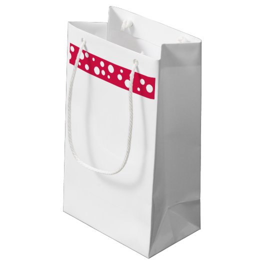 Penguin in a Santa Hat Klein Cadeauzakje (Achterkant Gekanteld)