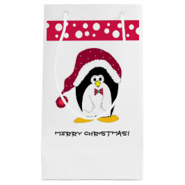 Penguin in a Santa Hat Klein Cadeauzakje