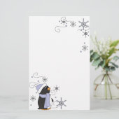 Penguin in Awe Briefpapier (Staand voorkant)
