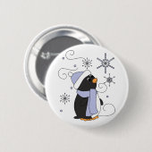 Penguin in Awe Ronde Button 5,7 Cm (Voorkant /achterkant)