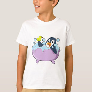 Penguin in Bathtub met Duck T-shirt