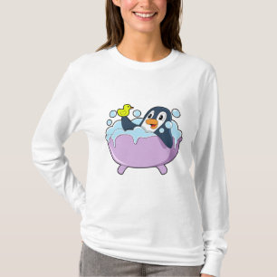 Penguin in Bathtub met Duck T-shirt