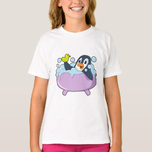 Penguin in Bathtub met Duck T-shirt
