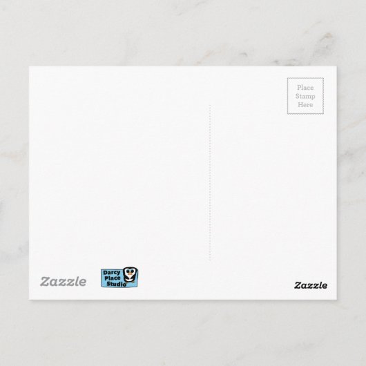 Penguin in Ghost Costume Trick or treat Briefkaart (Achterkant)