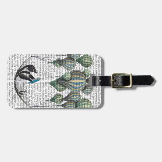 Penguin in Hammock Balloon Bagagelabel (Voorkant horizontaal)