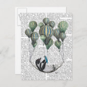 Penguin in Hammock Balloon Briefkaart (Voorkant / Achterkant)