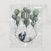 Penguin in Hammock Balloon Briefkaart (Voorkant)