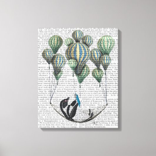 Penguin in Hammock Balloon Canvas Afdruk (Voorkant)