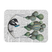Penguin in Hammock Balloon Magneet (Horizontaal)