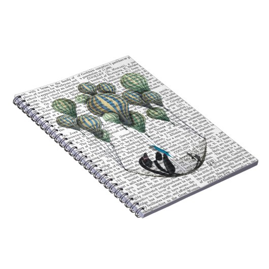 Penguin in Hammock Balloon Notitieboek (Rechterzijde)