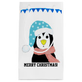 Penguin in Holiday Pet en Scarf Klein Cadeauzakje (Voorkant)