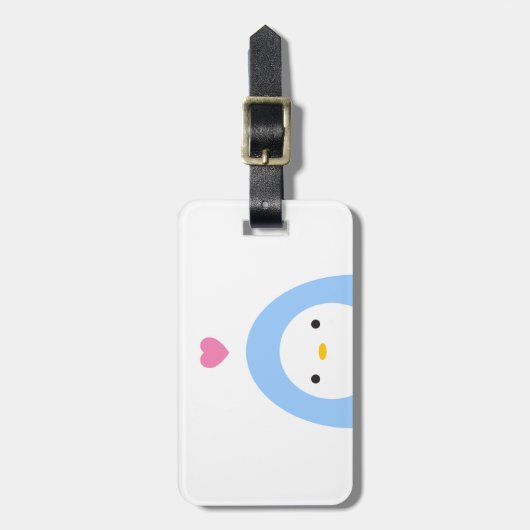 Penguin in Love Bagagelabel (Voorkant verticaal)