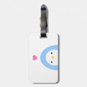 Penguin in Love Bagagelabel (Achterkant verticaal)