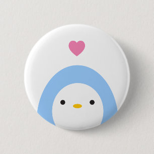 Penguin in Love Button