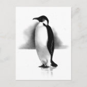 PENGUIN IN PENCIL: REALISME ART BRIEFKAART (Voorkant)