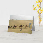 Penguin in the Desert Card Kaart (Gele Bloem)