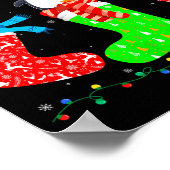 Penguin In Xmas Socks Funny Holiday Ugly Sweater C Poster (Hoek)