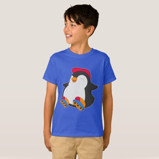 Penguin Inline schaatsen Inline schaatsen Sport T-shirt (Voorkant volledig)