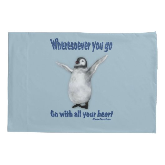 Penguin Inspirerend Confucius Quote Kussensloop (Achterkant)