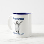 Penguin Inspirerend Confucius Quote Tweekleurige Koffiemok (Voorkant links)