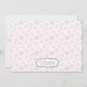 Penguin Invitation - Girls Birthday (Snowflake) Kaart (Achterkant)