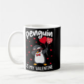 Penguin Is My Valentine Funny Bird V Day Cute Anim Koffiemok (Links)