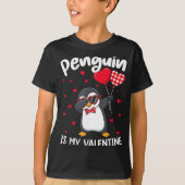 Penguin Is My Valentine Funny Bird V Day Cute Anim T-shirt (Voorkant)