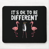 Penguin Its Okay To Be Different Flamingo Men Wome Muismat (Voorkant)