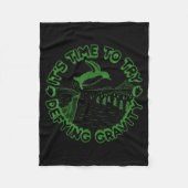 Penguin It's Time To Try Defying Gravity Fleece Deken (Voorkant)