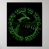Penguin It's Time To Try Defying Gravity Poster (Voorkant)