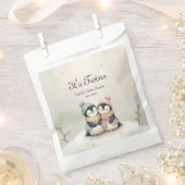 Penguin Its Twins Baby Shower Winter Theme   Bedankzakje (Geknipt)