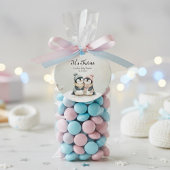 Penguin Its Twins Winter Baby Shower Neutral Bedankjes Labels