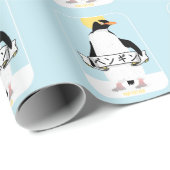 Penguin Japans schrift dat pinguïn leest Cadeaupapier (Rol Hoek)