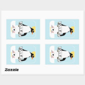 Penguin Japans schrift dat pinguïn leest Rechthoekige Sticker (Vel)