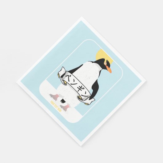 Penguin Japans schrift dat pinguïn leest Servet (Hoek)