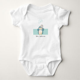 Penguin: Jouw naam Cute Alphabet Monogram toevoege Romper