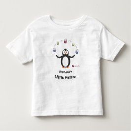 Penguin juggcakes kleine helper voegt naam toe kinder shirts