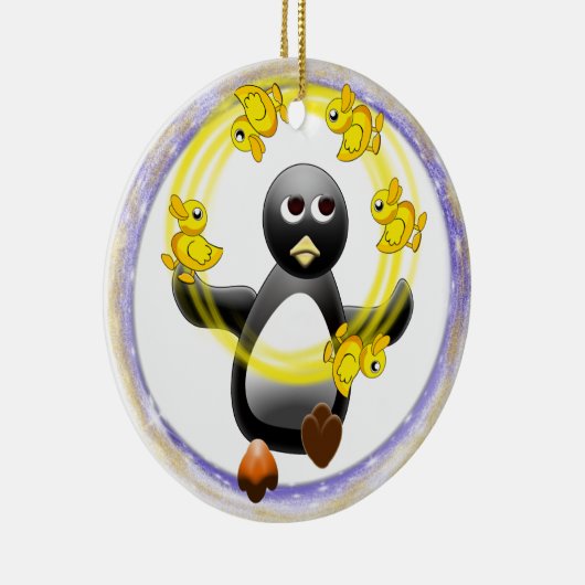 PENGUIN JUGGLING DUCKS CHRISTMAS ORNAMENT (Rechts)