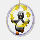 PENGUIN JUGGLING DUCKS CHRISTMAS ORNAMENT (Links)