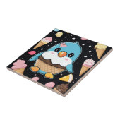 Penguin Kawaii Ice Cream Tegeltje (Zijkant)