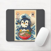 Penguin Kawaii Japanese Ramen Noodle Retro Gaming  Muismat (Met muis)