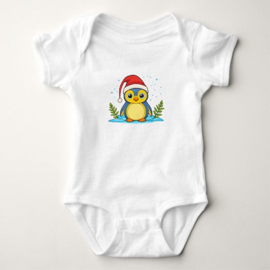 Penguin Kerst Vrolijkheid Romper (Voorkant)