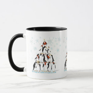 Penguin kerstboom Fun Holiday Cartoon Mok
